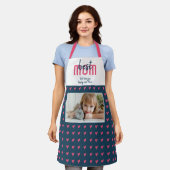 Tablier Coeur rose mignon Meilleure maman Photo Fête des M (Porté)