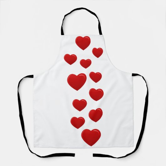 Tablier coeur rouge valentin (Recto)