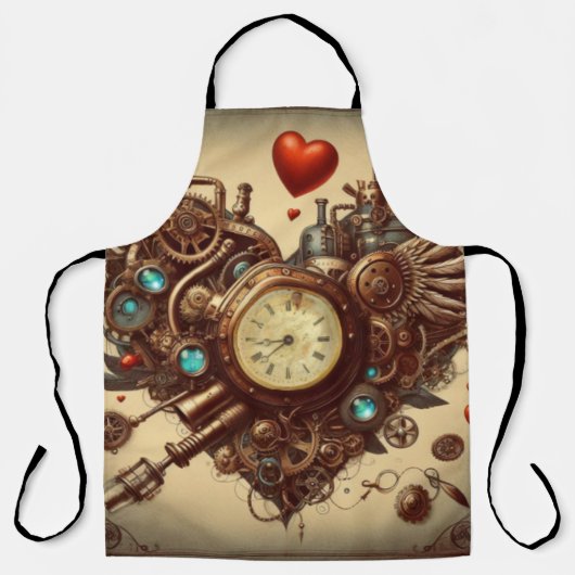 Tablier Coeur Steampunk/Saint-Valentin (Recto)