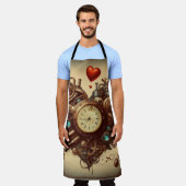 Tablier Coeur Steampunk/Saint-Valentin (Porté)