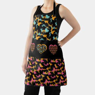 Tablier Cœurs à motif imprimé animal