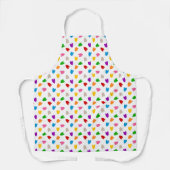 Tablier Cœurs Amour Motif Design Blanc Coloré (Recto)