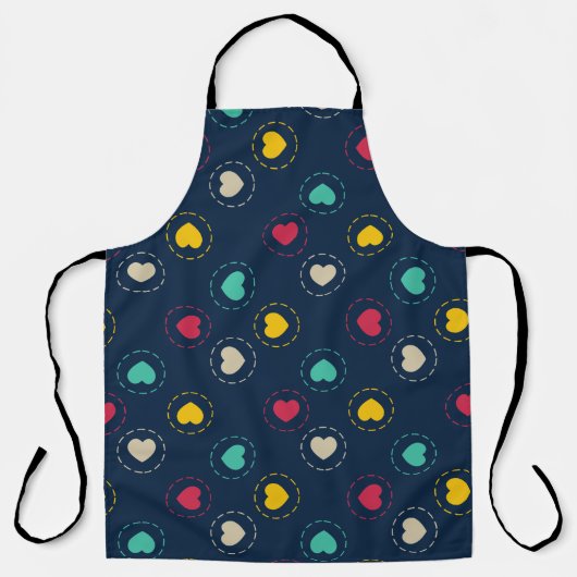 Tablier Coeurs colorés (Recto)
