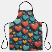 Tablier Coeurs colorés, art Valentin (Recto)