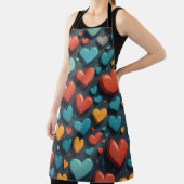 Tablier Coeurs colorés, art Valentin (Insitu)