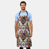 Tablier Coeurs colorés, Motif romantique sans couture. (Porté)