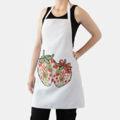 Tablier Cœurs de fraises en patchwork Art mignon Coquette (Insitu)