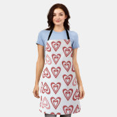 Tablier Cœurs de la Saint-Valentin Mignons – Conception d' (Porté)