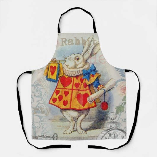 Tablier Coeurs de lapin blanc Alice Classic (Recto)