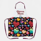 Tablier Coeurs de maman cool (Recto)