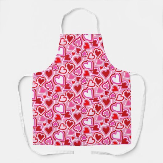 Tablier Coeurs de mixage Valentine (Recto)