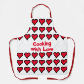 Tablier Coeurs des Valentines rouges (Recto)