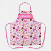 Tablier Cœurs doux Kawaii et chocolat (Recto)