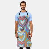 Tablier Coeurs Drôle : Motif de texture sans Seamless. (Porté)