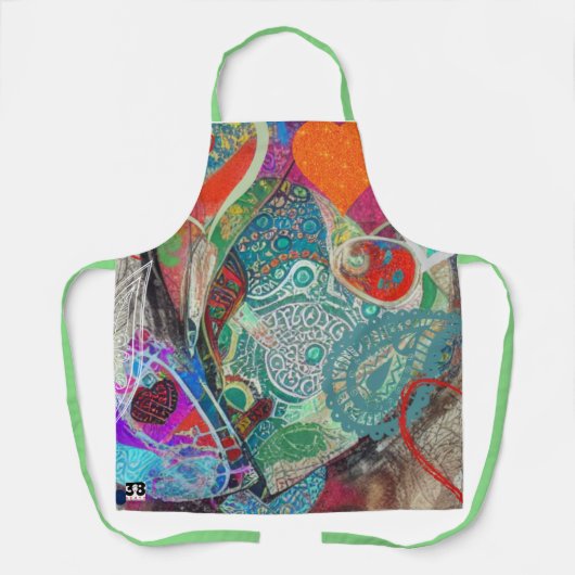 Tablier Coeurs et Paisley (Recto)