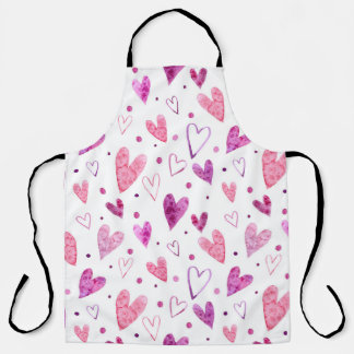 Tablier Coeurs et Pois roses : Plaisir romantique.