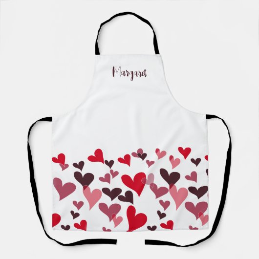 Tablier Coeurs Fille Mignonne Fils À La Main Whimsical Rom (Recto)