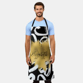 Tablier Coeurs Motif et Golden Foil (Porté)