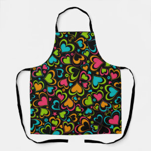 Tablier Coeurs multicolores