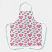 Tablier Coeurs paisley rose valentine (Recto)