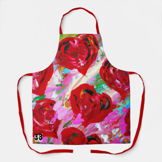 Tablier Coeurs roses (Recto)