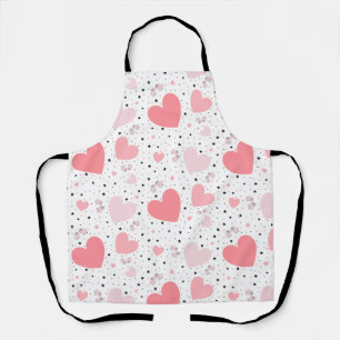 Tablier Cœurs roses et petit cochon