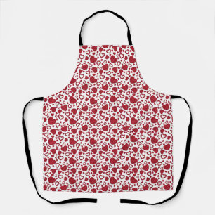 Tablier Cœurs Roses Rouges Motif Minimaliste Saint-Valenti