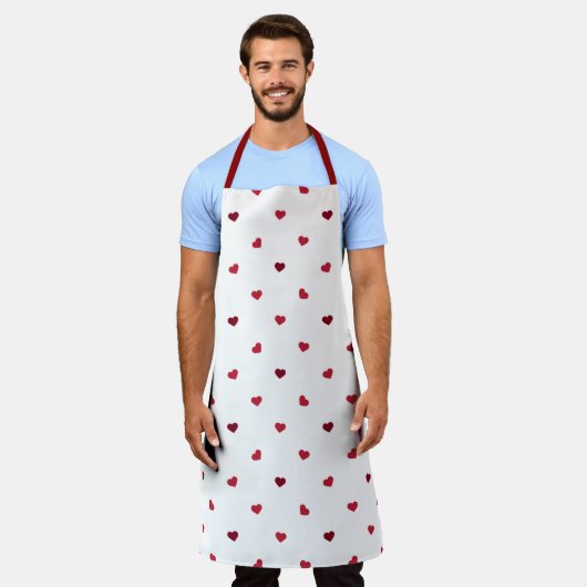 Tablier Coeurs rouges (Porté)
