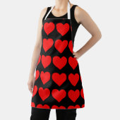 TABLIER COEURS ROUGES IMPRIMER CUISINE APRON (Insitu)