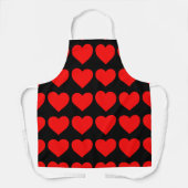 TABLIER COEURS ROUGES IMPRIMER CUISINE APRON (Recto)
