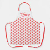 Tablier Coeurs rouges mignons (Recto)