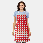 Tablier Coeurs rouges mignons motif moderne girly chic (Porté)