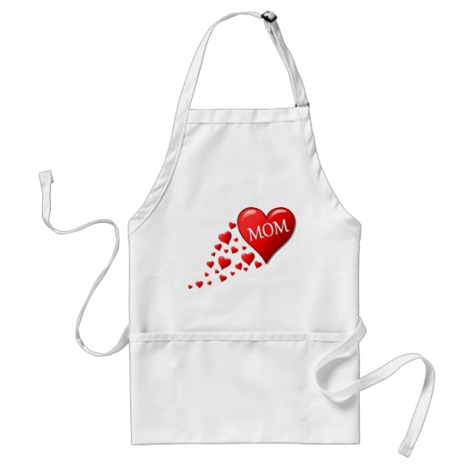 TABLIER COEURS ROUGES POUR MOM (Devant)