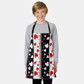 Tablier Coeurs sur un arrière - plan noir et blanc (Porté)