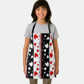 Tablier Coeurs sur un arrière - plan noir et blanc (Insitu)