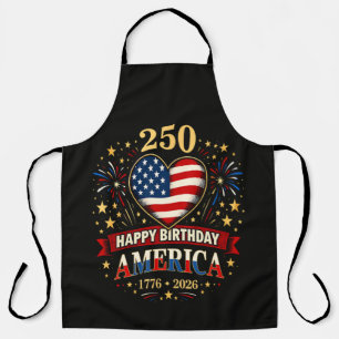 Tablier Cœurs Usa 1776 2026 4 Juillet