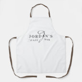 Tablier Coffee Barista Cafe Custom White Long Apron (Recto)