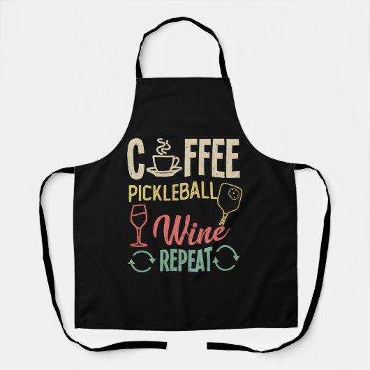 Tablier Coffee Pickleball Wine Repeate (Recto)