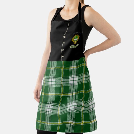 Tablier Coffey Irish Shield & Tartan Personnalisé Kilt (Insitu)