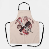 Tablier Coiffeur De Coiffure Ou Salon De Beauté Avec Nom (Recto)