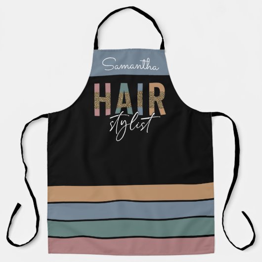 Tablier Coiffeur de coiffure personnalisée (Recto)