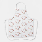 Tablier Coiffeur Dresseur de cheveux Salon Rose Gold Heart (Recto)