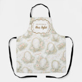 Tablier Coiffeur Salon Fleur Romantique (Recto)