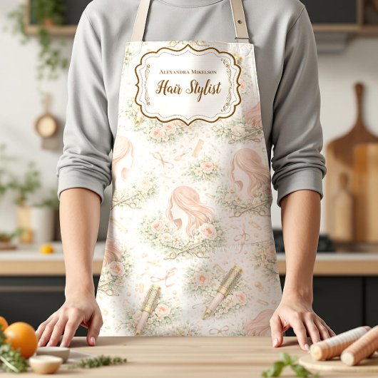Tablier Coiffeur spécialisé dans les illustrations botaniq