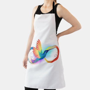 Tablier Colibri arc-en-ciel avec symbole Infinity
