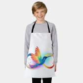 Tablier Colibri arc-en-ciel avec symbole Infinity (Porté)