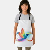 Tablier Colibri arc-en-ciel avec symbole Infinity (Insitu)