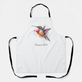 Tablier Colibri exotique coloré personnalisable (Recto)