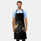 Tablier Colibri noir et or (Porté)