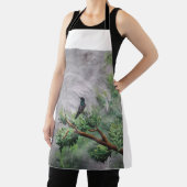 Tablier Colibri perché sur une branche de feuilles (Insitu)